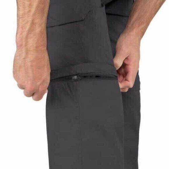 GRAY ( Charcoal ) Men's Convertible Pants BC Clothing - Picture 11 of 13